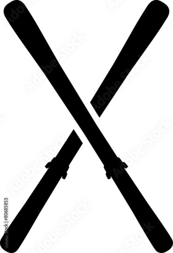 Skis Crossed Symbol