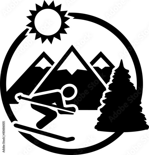 Ski Mountains Badge