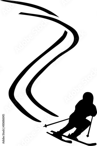 Skier Downhill Track