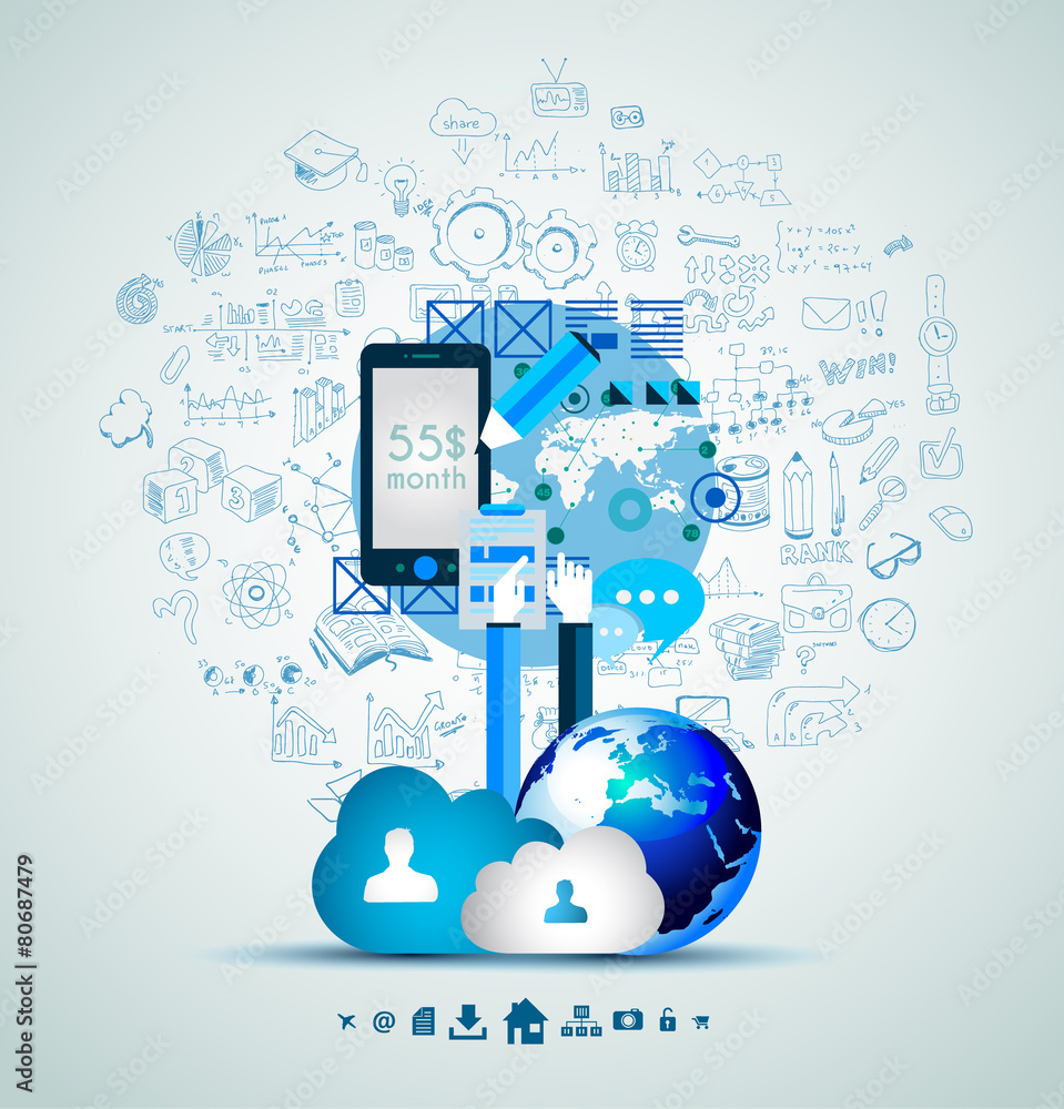 Fototapeta premium Idea Concept Layout for Brainstorming and Infographic background