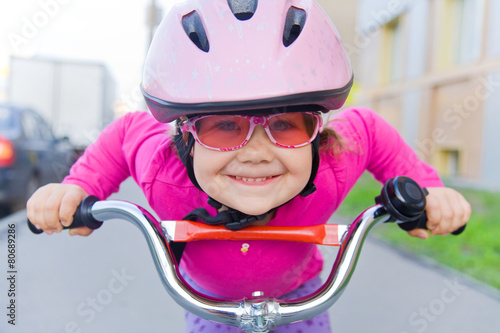 girl on  bicycle