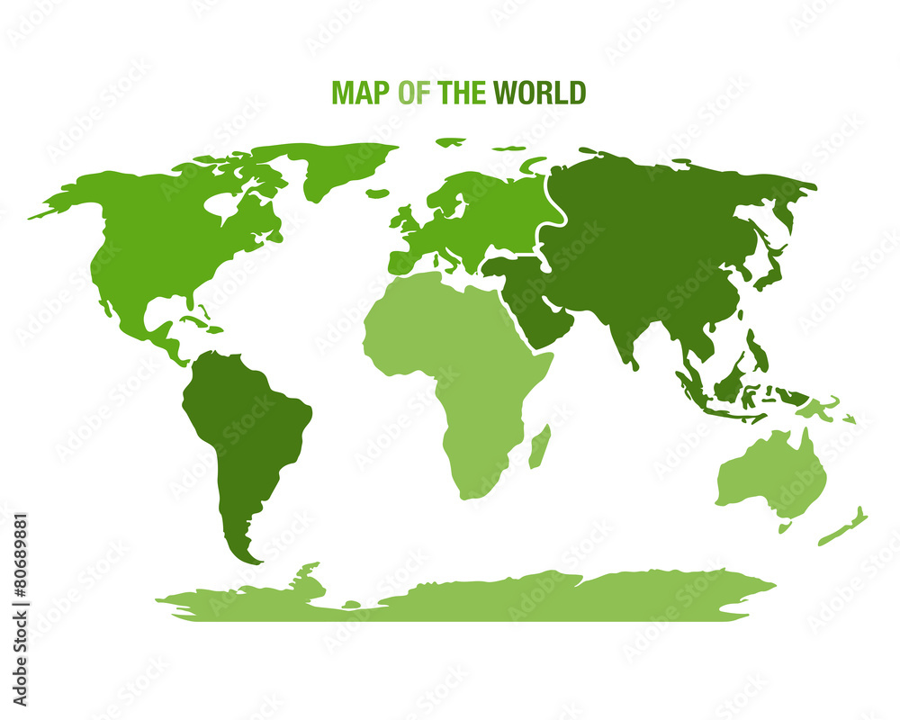 World map with continents