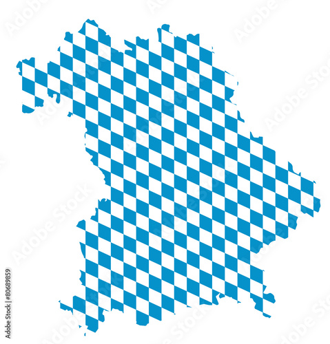 Bayern Karte Rauten blau