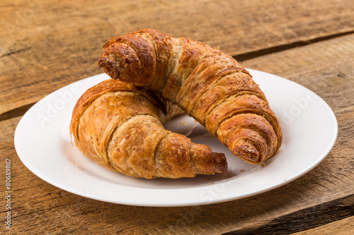 Fresh baked croissants