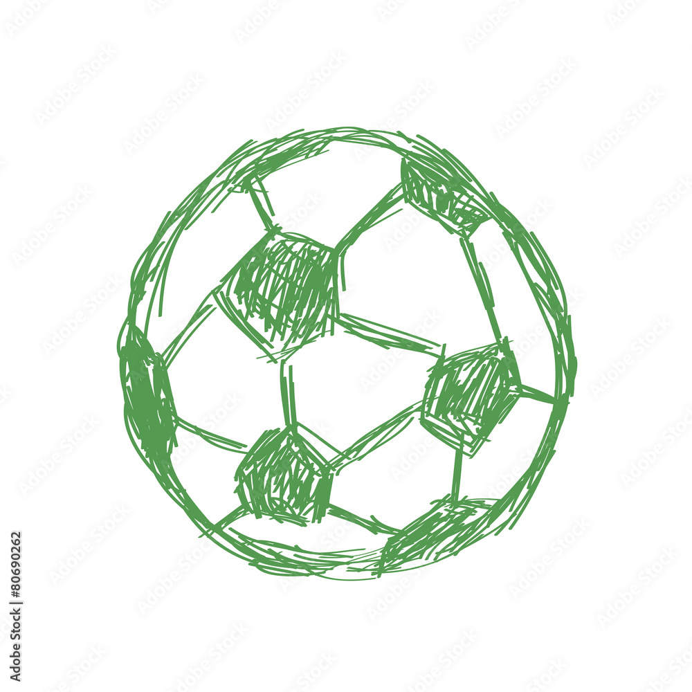 Hand drawn sketch doodle of a football icon Hand drawn sketch doodle of a football icon
