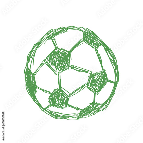 Hand drawn sketch doodle of a football icon