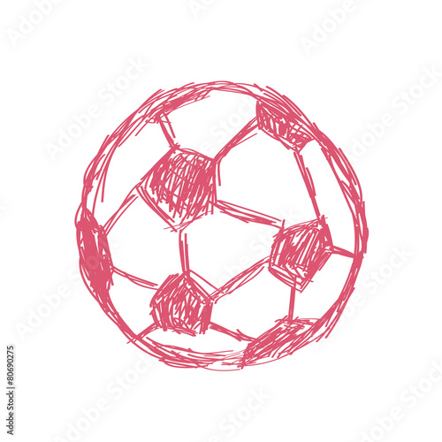 Hand drawn sketch doodle of a football icon
