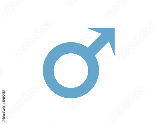 Male symbol in blue