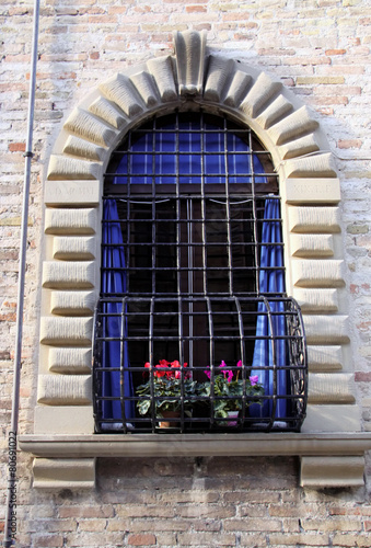 barred window Ancona, Italy