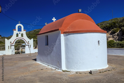 church in the mountains of the island of Rhodes, Greece