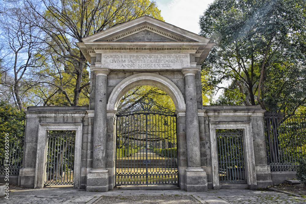 Puerta del Jardín Botánico de Madrid