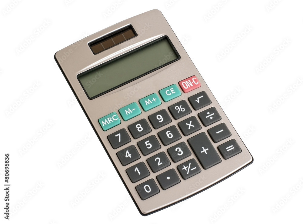Calculator with a solar battery Calculator with a solar battery