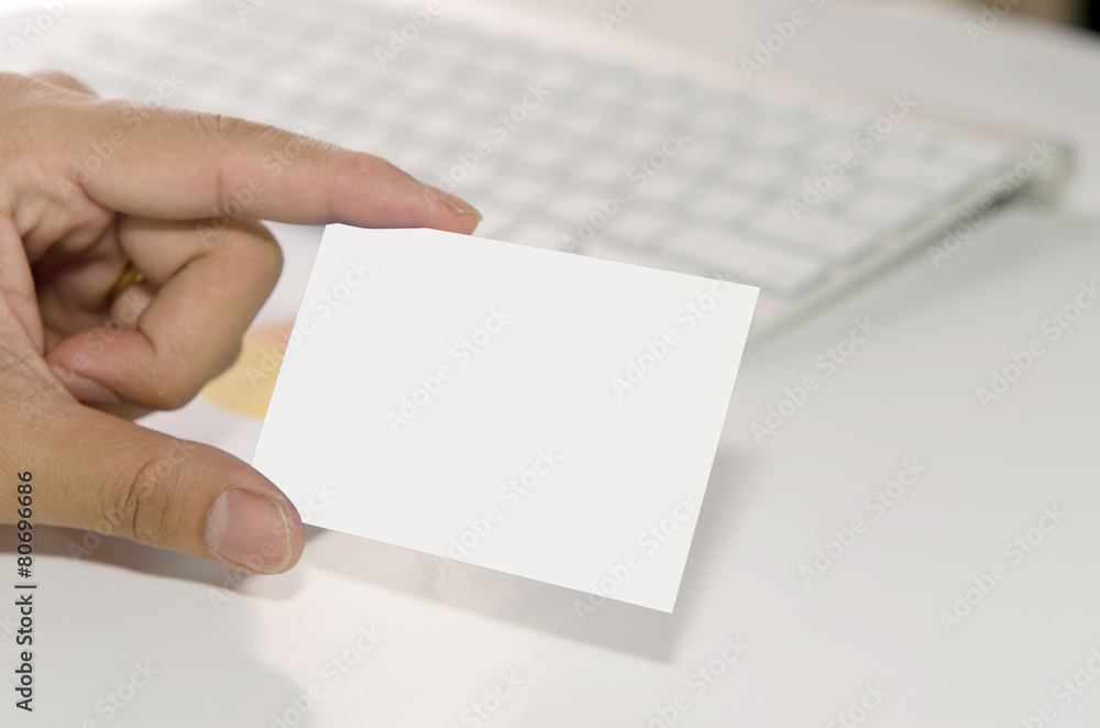 Obraz premium business card hand