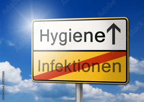 Hygiene Infektion Schild