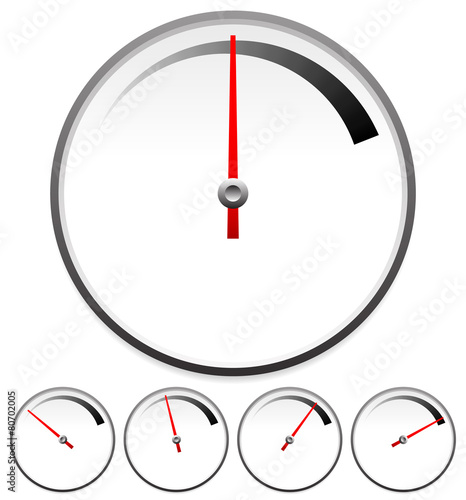Dial Templates For Gauge Concept Set At 5 Stages