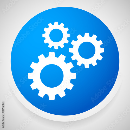 Icon with Gears, Gearwheels, Cogwheels for Maintenance, Repair,