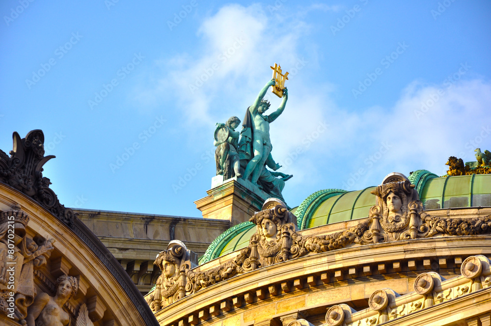 Obraz premium Ópera de París, Francia, Palacio Garnier, neobarroco