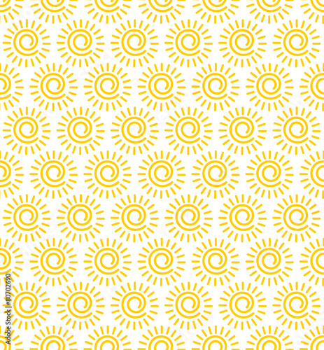 Sun Seamless Vector Pattern. / The whole image is repeatable, an