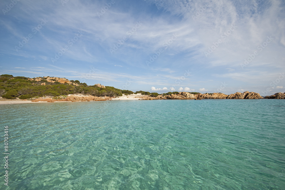 Spiaggia Rosa, Budelli, Parco Nazionale Arcipelago di La Maddalena, Sardegna. Sea of Sardinia.