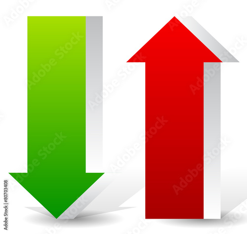 3D Arrows Up and Down