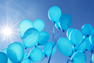 Blue balloons