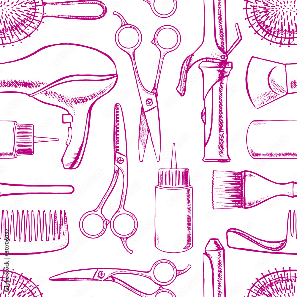 sketch hairdressing equipment sketch hairdressing equipment