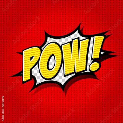 Pow! - Comic Speech Bubble, Cartoon