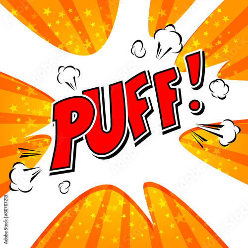 Puff! Comic Speech Bubble, Cartoon