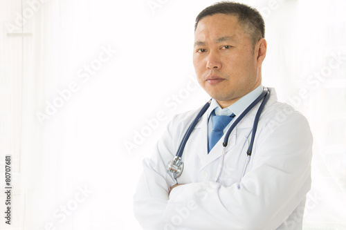 Asian male doctors at work