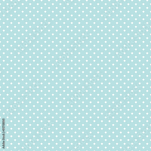 Blue Polka Dot Seamless Pattern Vector Background