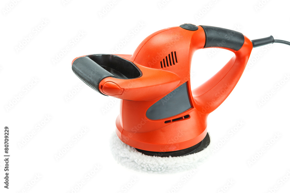 Car polishing machine isolated on white Car polishing machine isolated on white