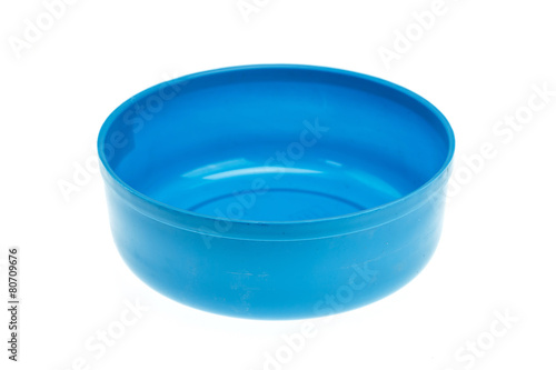 Empty blue bowl