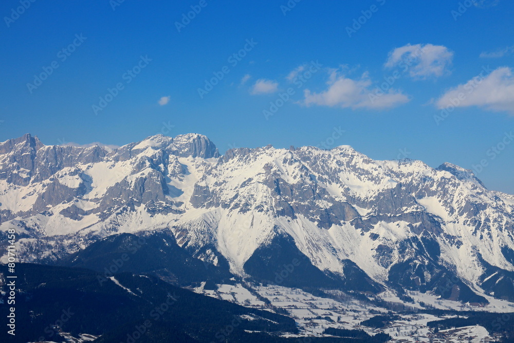 View to Dachstein mountains group, Austria