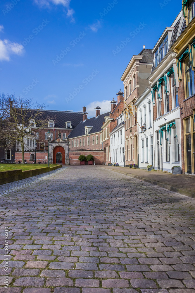 Old houses and the Prinsenhof at the Martinihof in Groningen