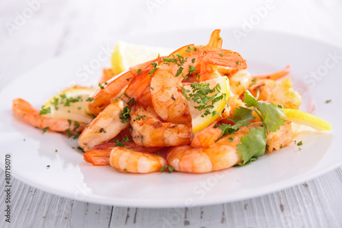 fried shrimp with parsley