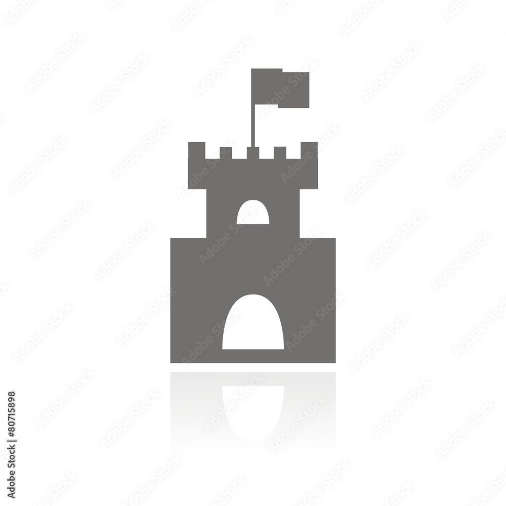 Icono castillo FB reflejo Icono castillo FB reflejo