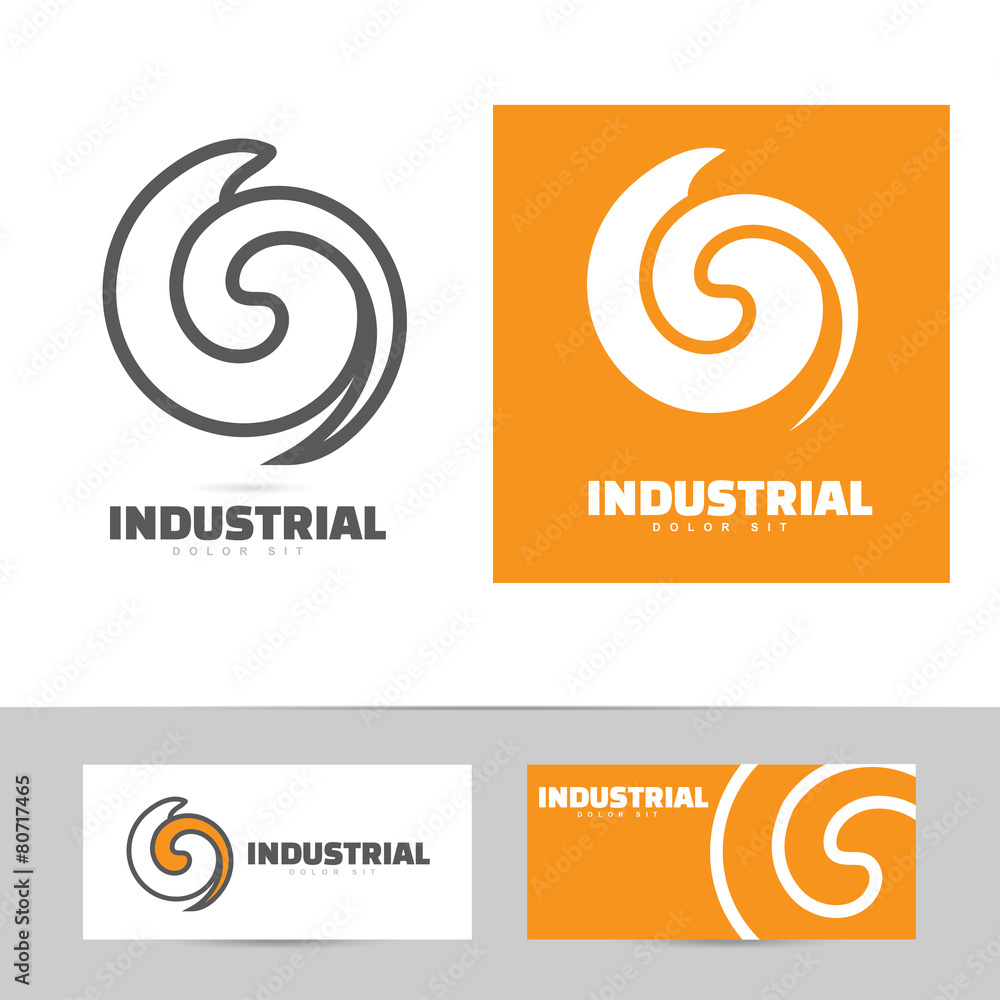 Industrial logo design concept
