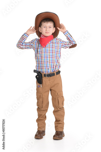 cowboy dressing his hat
