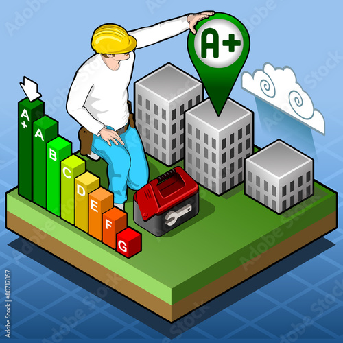 Isometric Infographic Energy Performance Certification