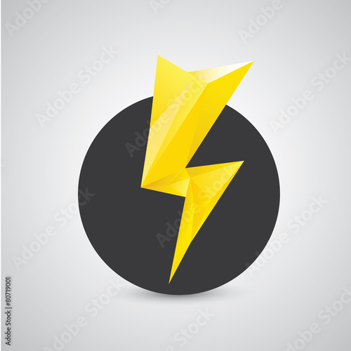 Free Download orange lightning bolt vector icon. Lightning logo - GFXLoad