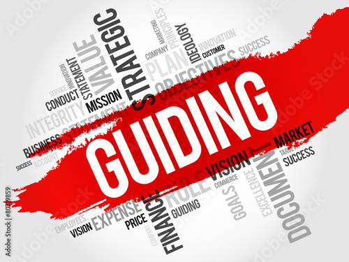 Guiding word cloud, business concept