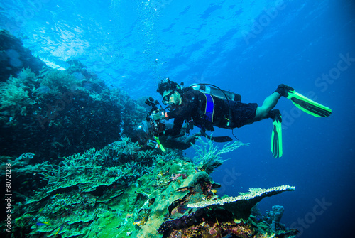 diver photo video seafan kapoposang indonesia scuba diving