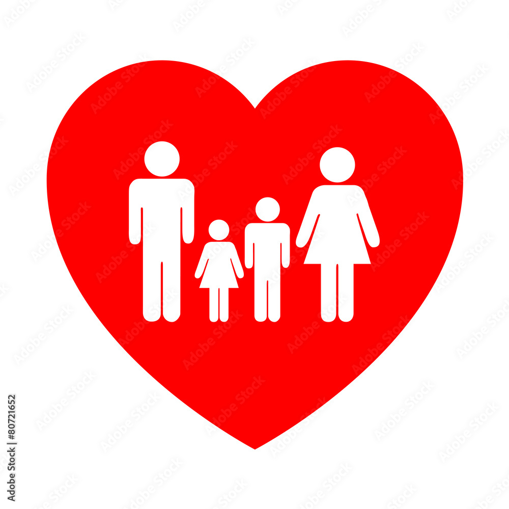 Icono corazon simbolo familia Icono corazon simbolo familia