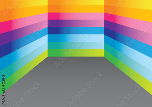 Colorful rainbow spectrum enclosed wall background