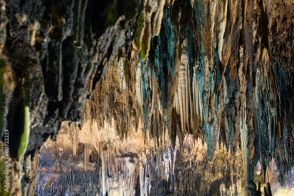 Stalactites inside Chompol cave Stalactites inside Chompol cave