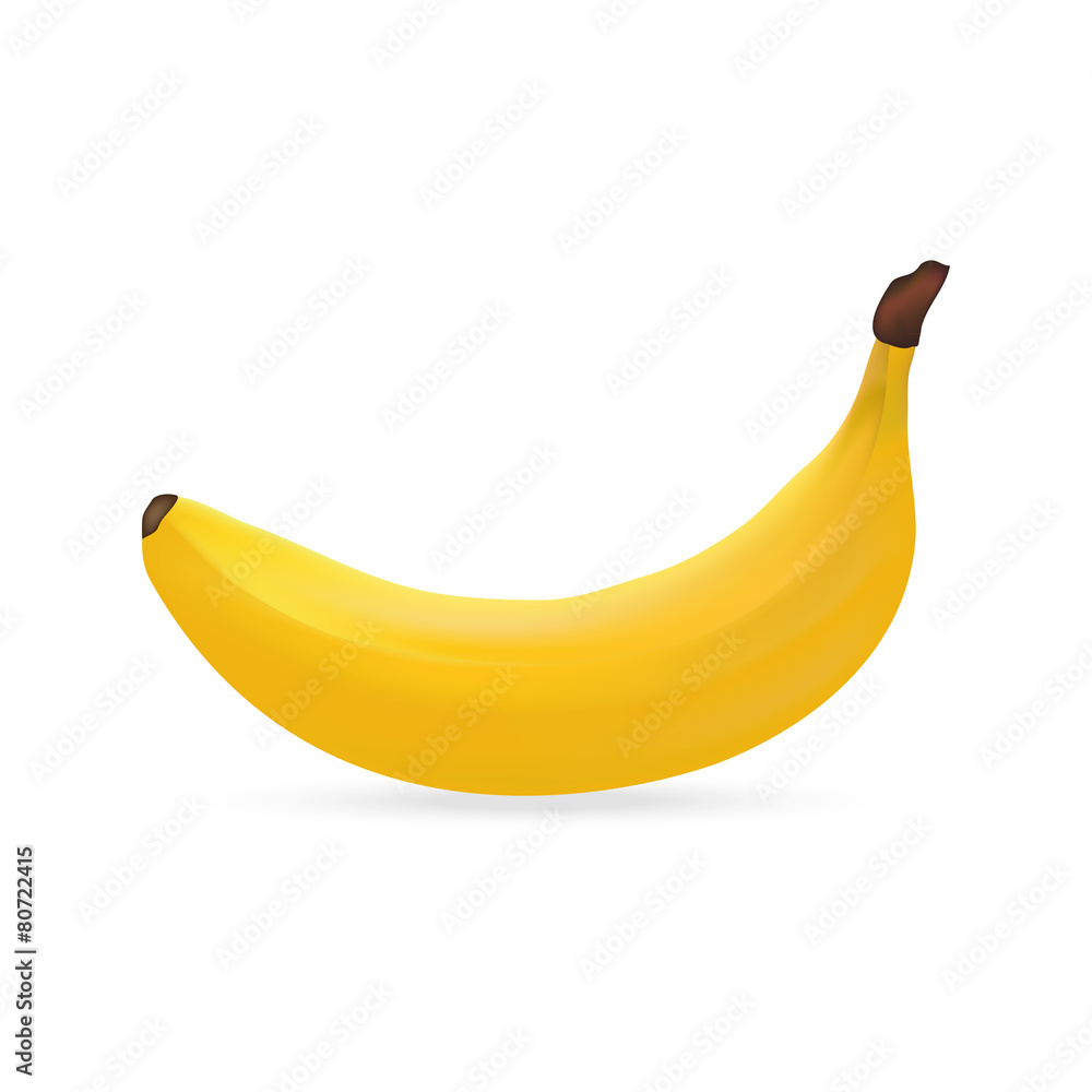 banana on a white background