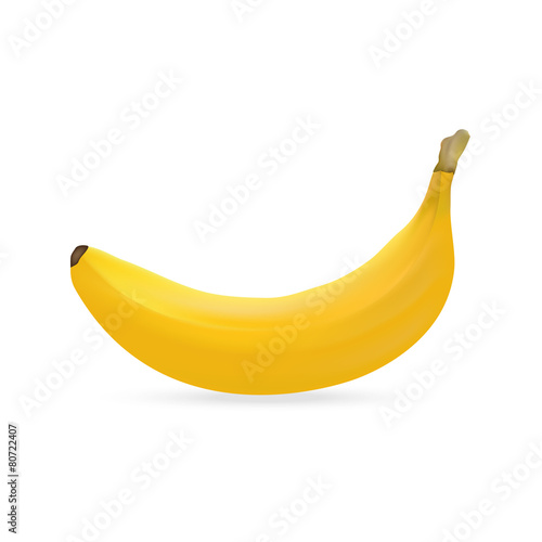banana on a white background