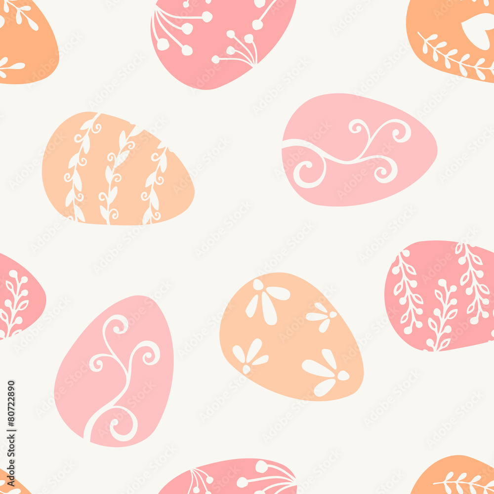 Hand Drawn Easter Eggs Pattern Hand Drawn Easter Eggs Pattern
