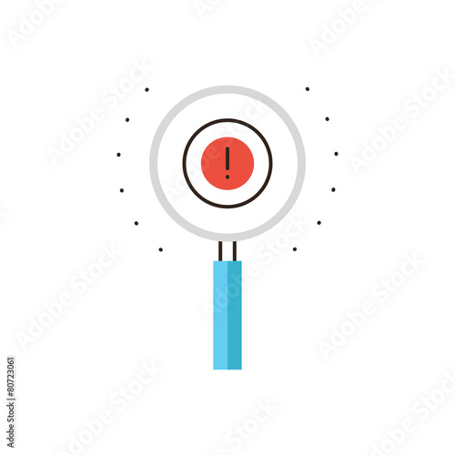 Find solution flat line icon concept