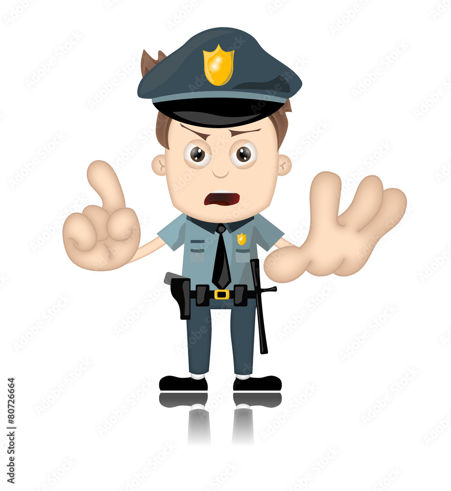 Ben Boy Angry Police Man Officer Cartoon Character Ben Boy Angry Police Man Officer Cartoon Character